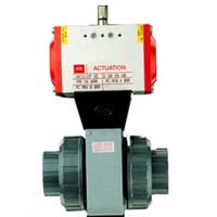 Double Acting Pneumatic PP Ball Valve